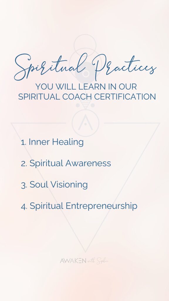 4 spiritual practices we teach in our spiritual coach certification with Sophie Frabotta